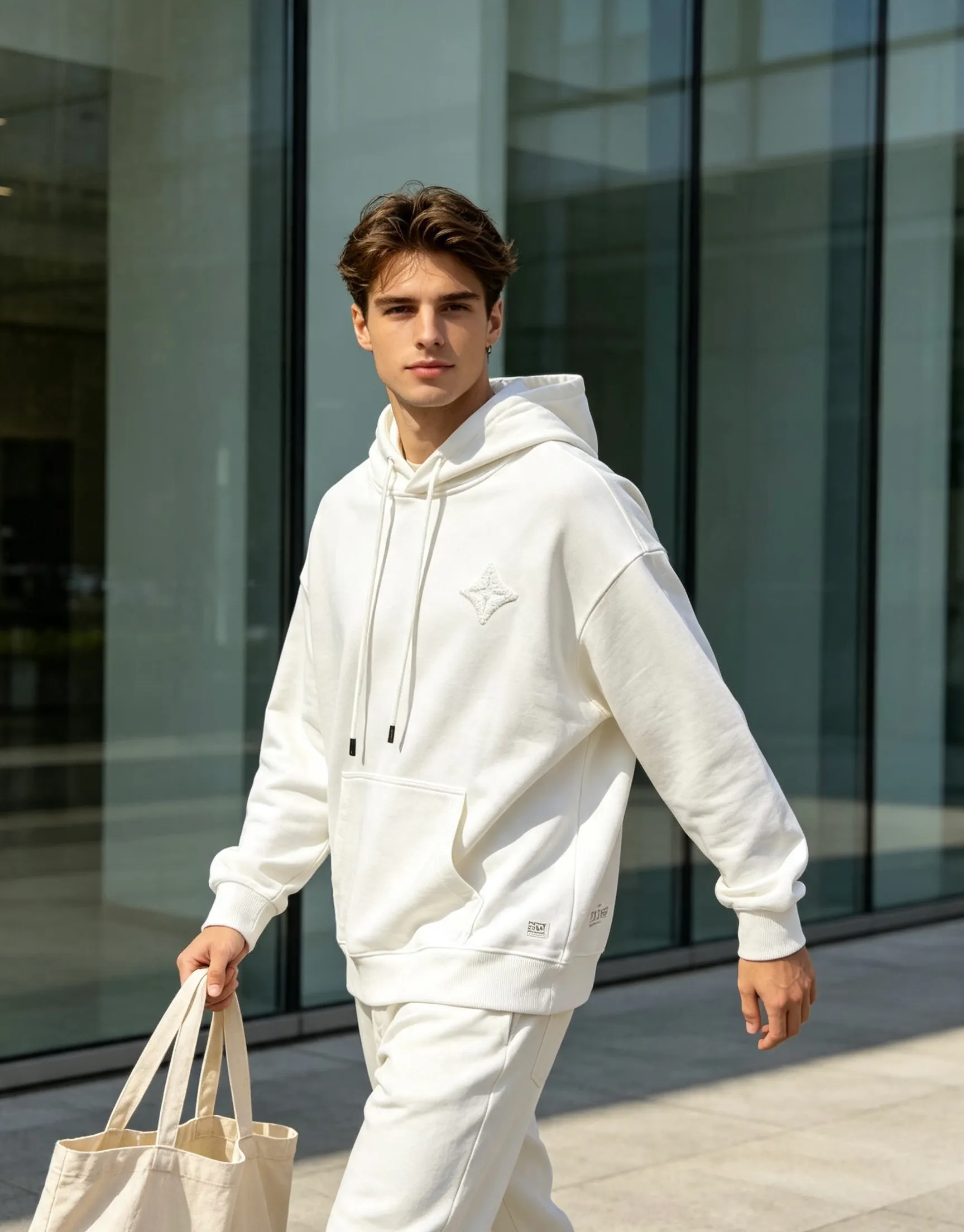 Louis Vuitton/Louis Vuitton dark woven letter logo embroidered hooded sweatshirt